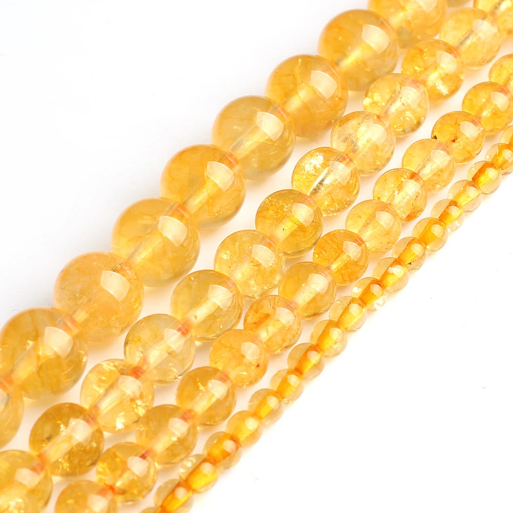 Stone Beads Round Yellow Jade Agate Hematite Styles for DIY Jewelry Making