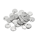 Jewelry Findings Round Stainless Steel Dog Tag Charms Pendants Craft Supplies