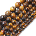 Stone Beads Yellow Tiger Eye Round Spacer Strand for DIY Jewelry Making