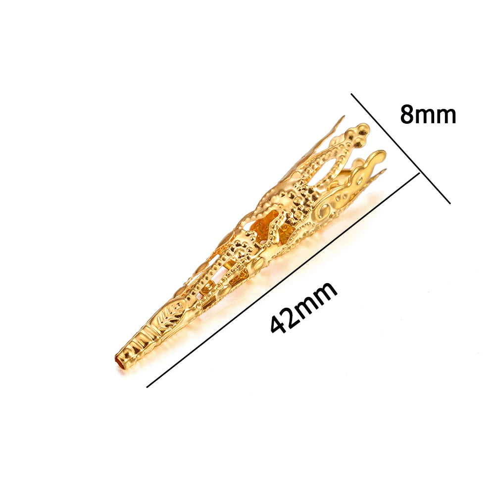 Earring Components Hollow Out Cone Filigree Bugle Flower End Caps Craft Supplies