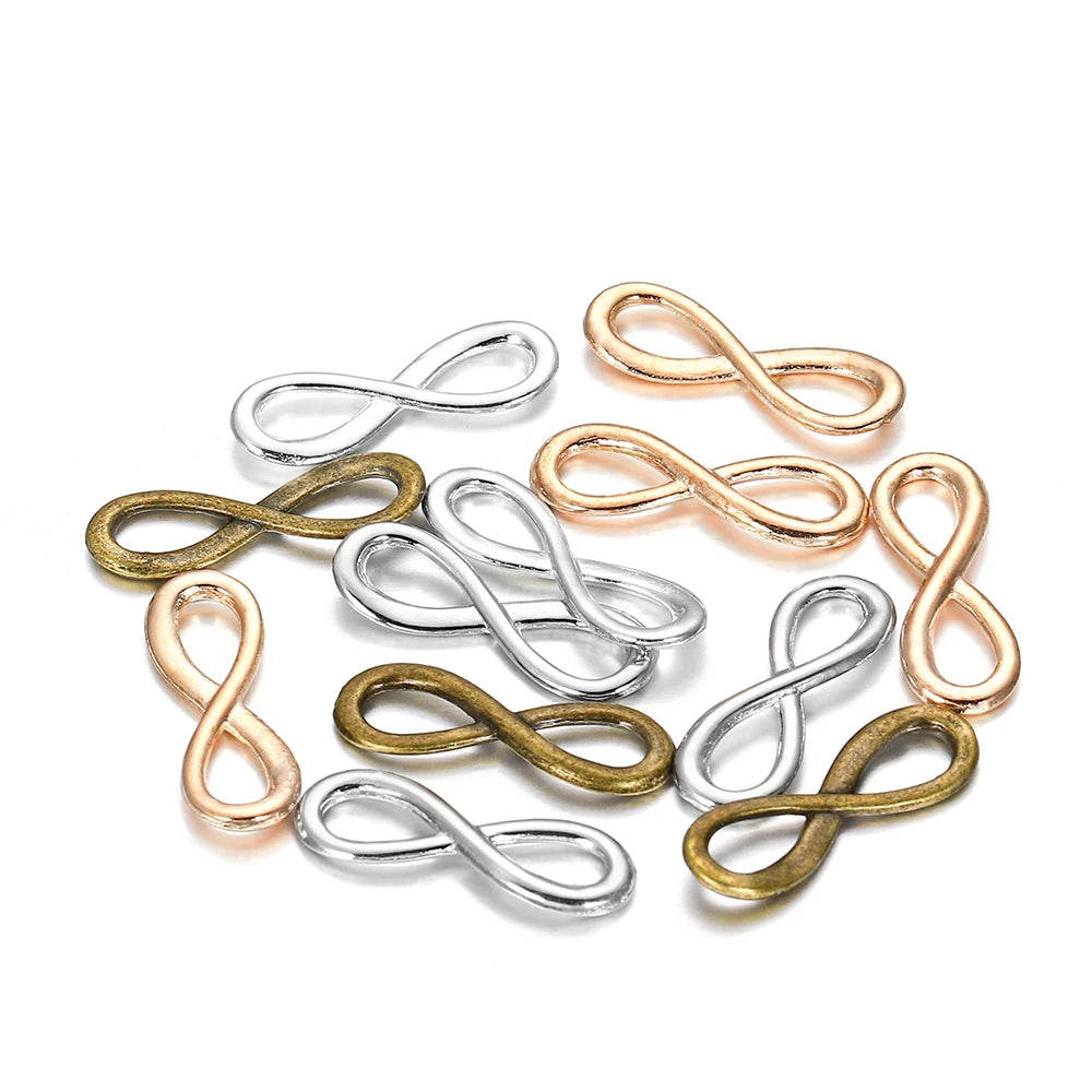 Infinity Connectors Metal Bracelet Necklace Charms DIY Jewelry Making