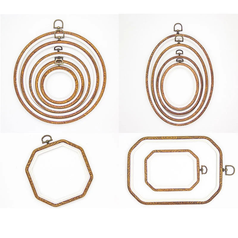 Embroidery Hoop, Wood-Effect Ring for Cross-Stitch & Needlecraft Projects