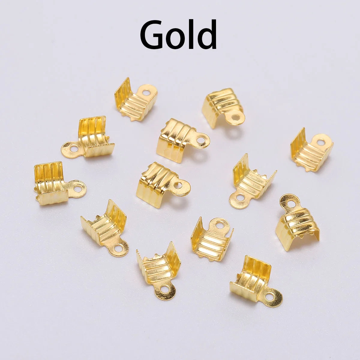 Cord End Caps Metal Crimp Necklace Connectors DIY Jewelry Making Craft Supplies
