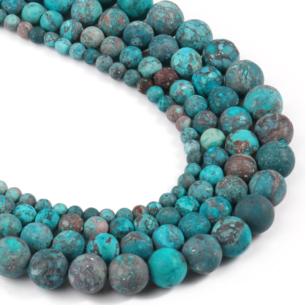 Stone Beads Matte Round Picasso Jasper Agate Styles for DIY Jewelry Making