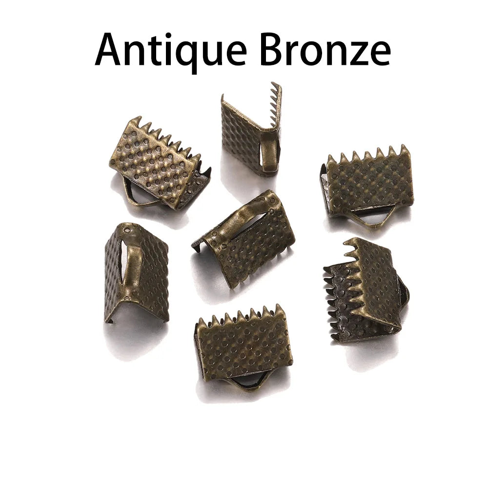 Cord End Findings Crimp Buckle Tips Clasp flat cover clasps DIY Jewelry Making