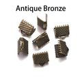 Cord End Findings Crimp Buckle Tips Clasp flat cover clasps DIY Jewelry Making