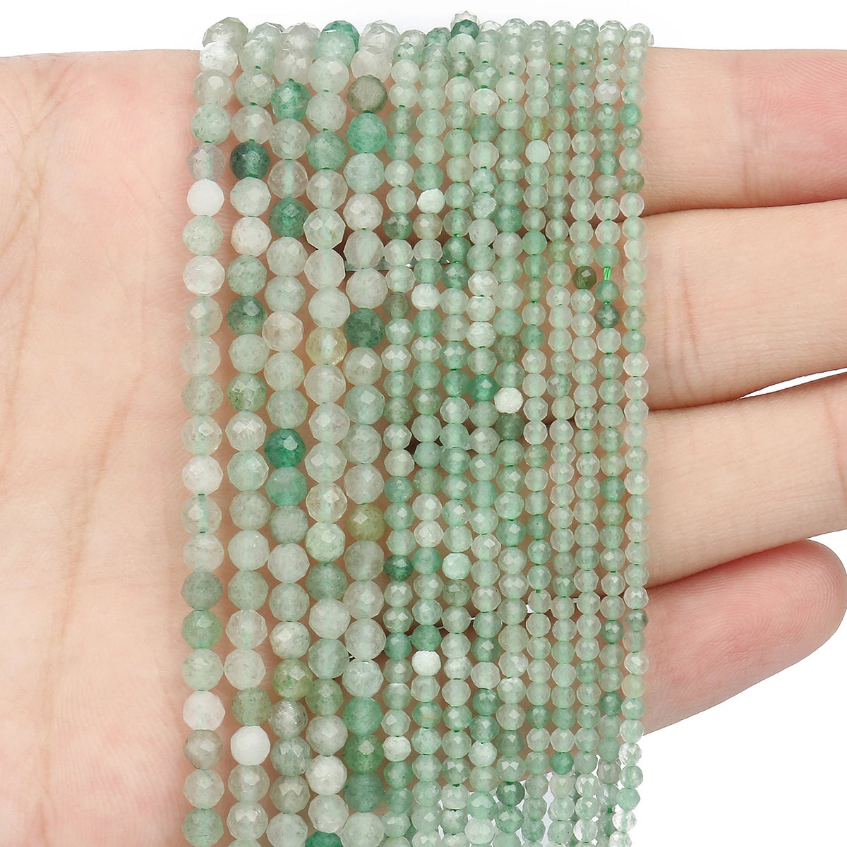 Stone Beads Tiny Faceted White Moonstone-Style for DIY Jewelry Making