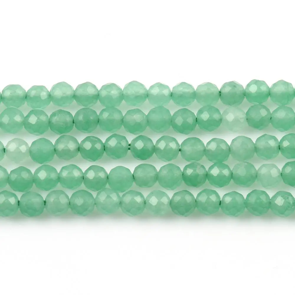 Stone Beads Tiny Faceted Green Aventurine-Style for DIY Jewelry Making