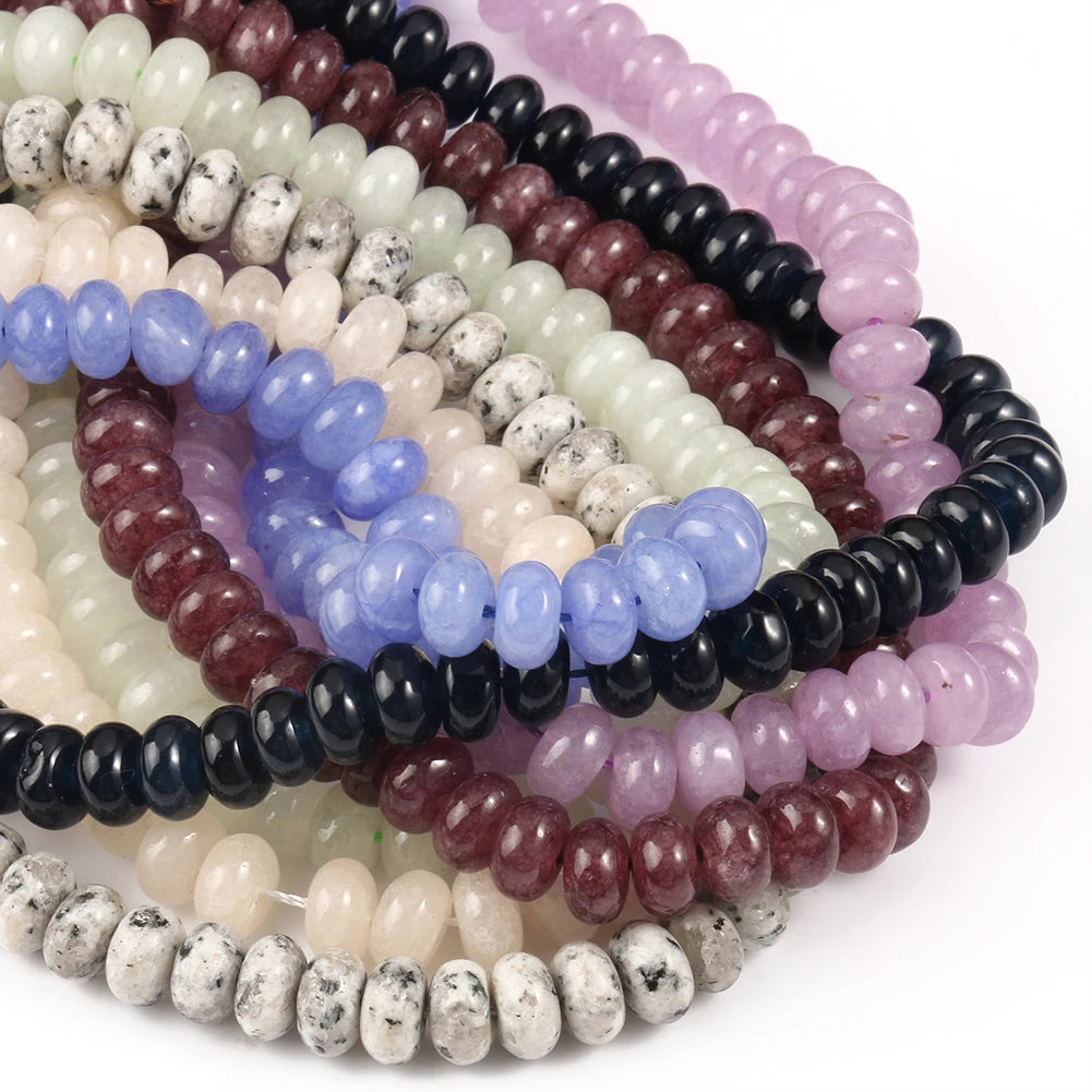 Stone Beads Angelite-Style Jade Abacus Rondelle for DIY Jewelry Making