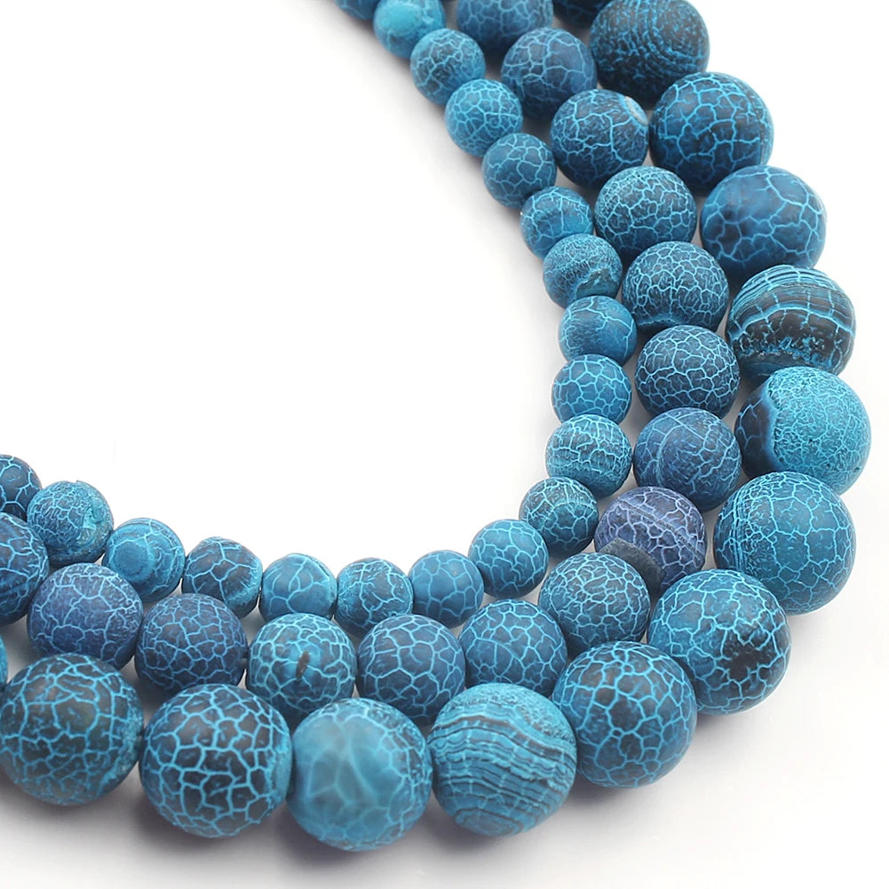 Stone Beads Matte Round Picture Jasper-Style for DIY Jewelry Making Craft Beads