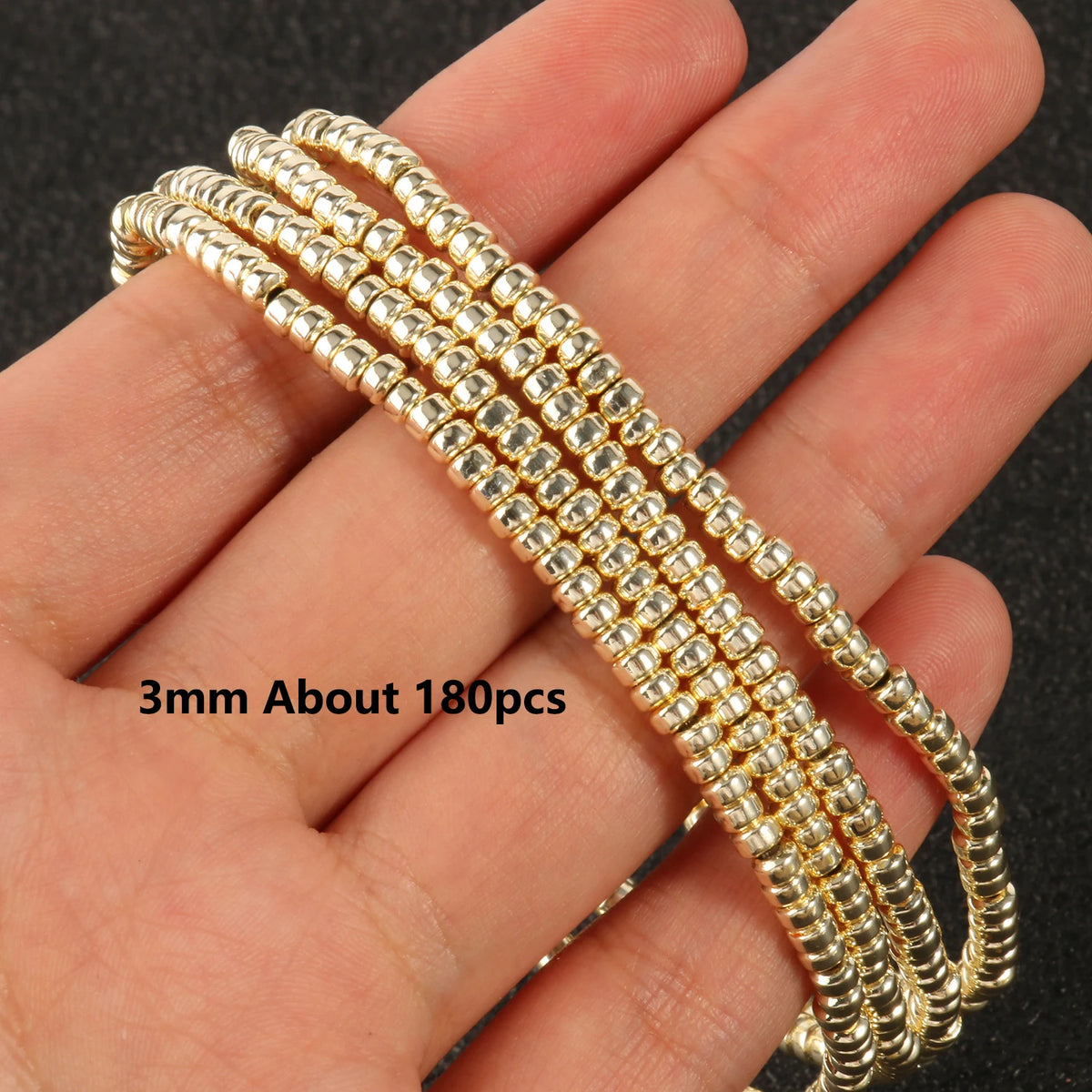 Stone Beads Gold-Tone Hematite-Style Cross Star Heart for DIY Jewelry Making
