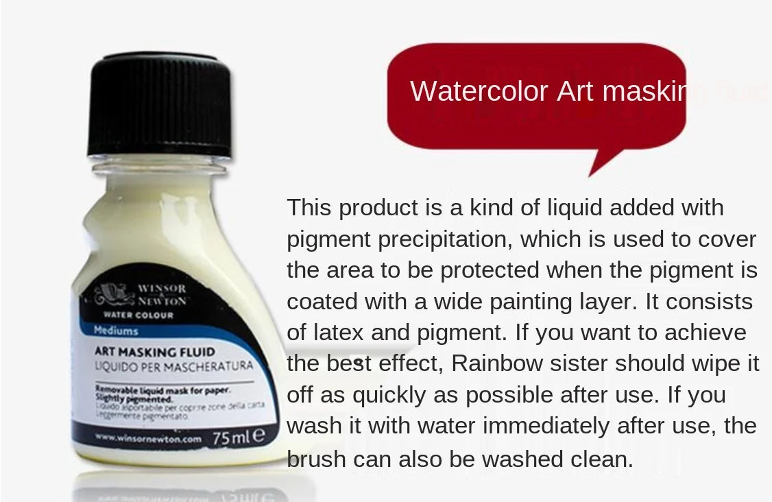 Winsor & Newton Watercolor Mediums — 75ml (Gum Arabic, Masking Fluid & More)