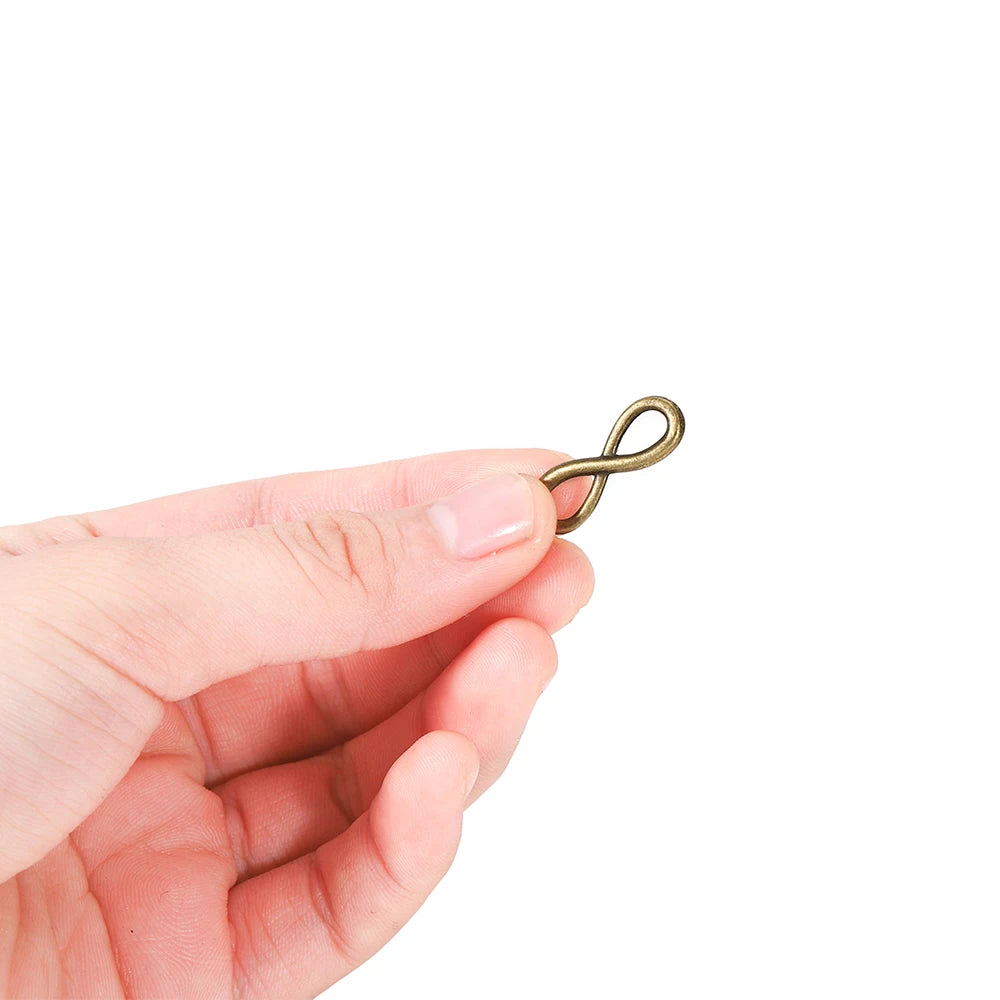 Infinity Connectors Metal Bracelet Necklace Charms DIY Jewelry Making