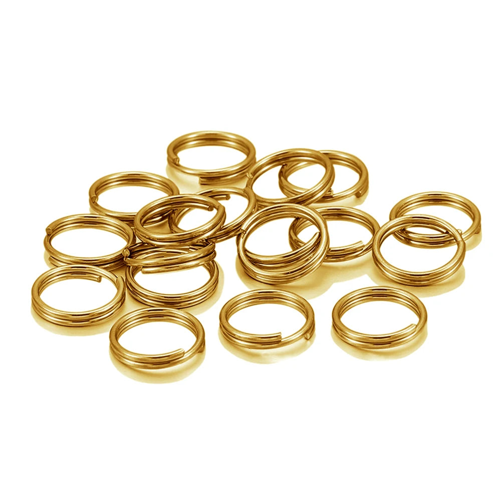 Jewelry Chains Gold Color Stainless Steel Double Loops Split Jump Craft Supplies