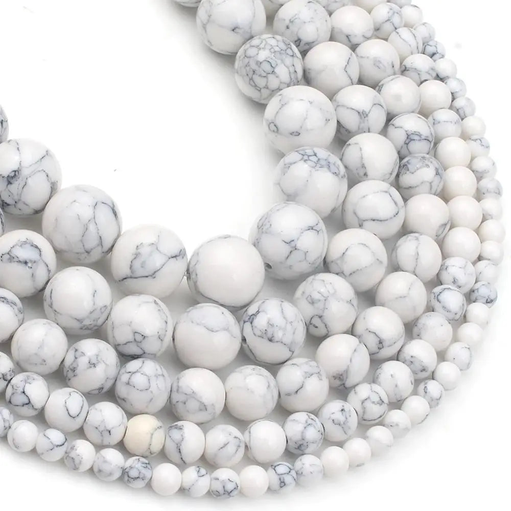 Stone Beads Round Turquoise Howlite Jasper Styles for DIY Jewelry Making