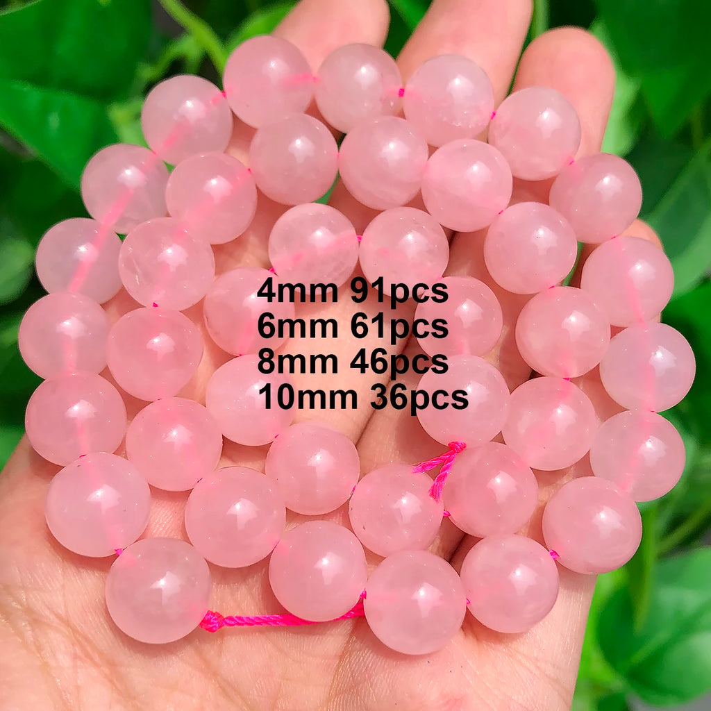 Stone Beads Pink Rose Quartz-Style Mixed Shapes for DIY Jewelry Making