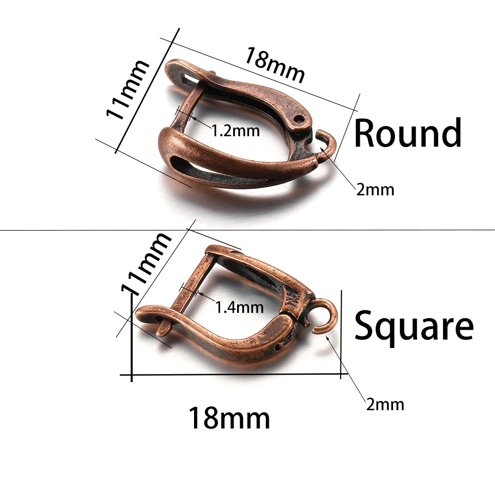 Earring Hooks Brass French Leverback Open Loops DIY Jewelry Making