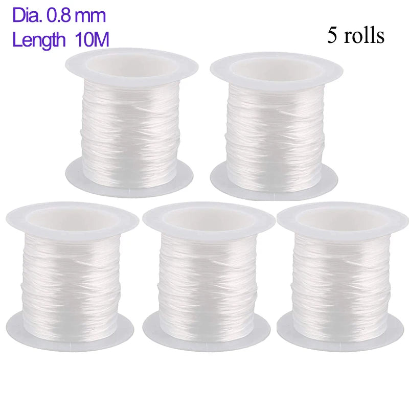 Elastic Beading Cord Clear Crystal Stringing Line DIY Jewelry Making