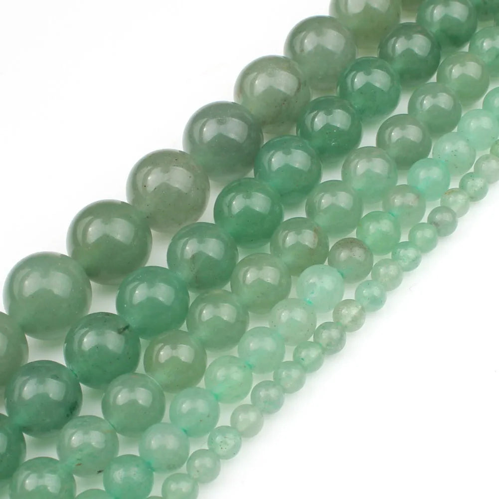 Stone Beads Round Green Agate Jasper Tiger Eye Styles for DIY Jewelry Making