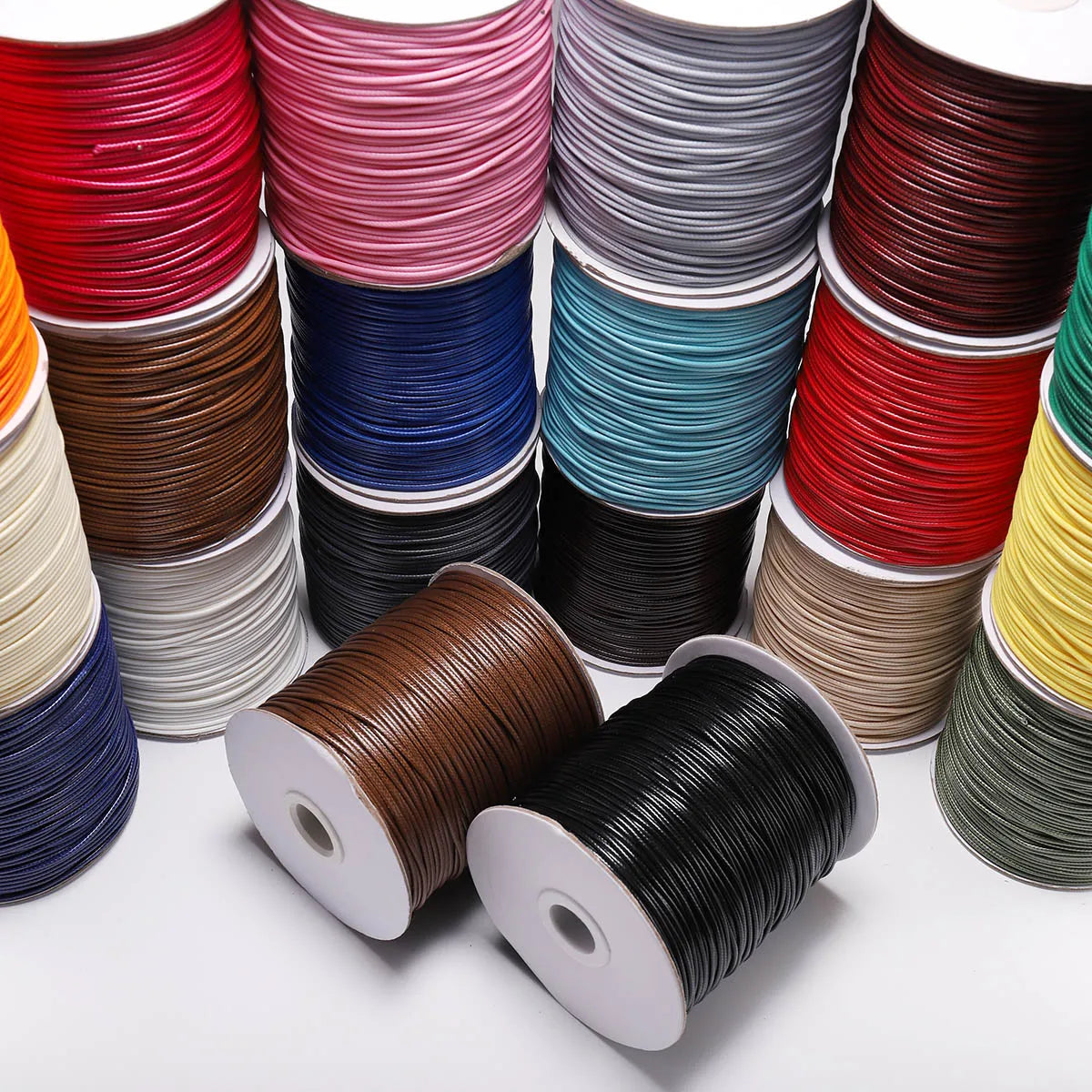 Beading Cord Black White Waxed Cotton String Fit Craft Necklace Craft Supplies
