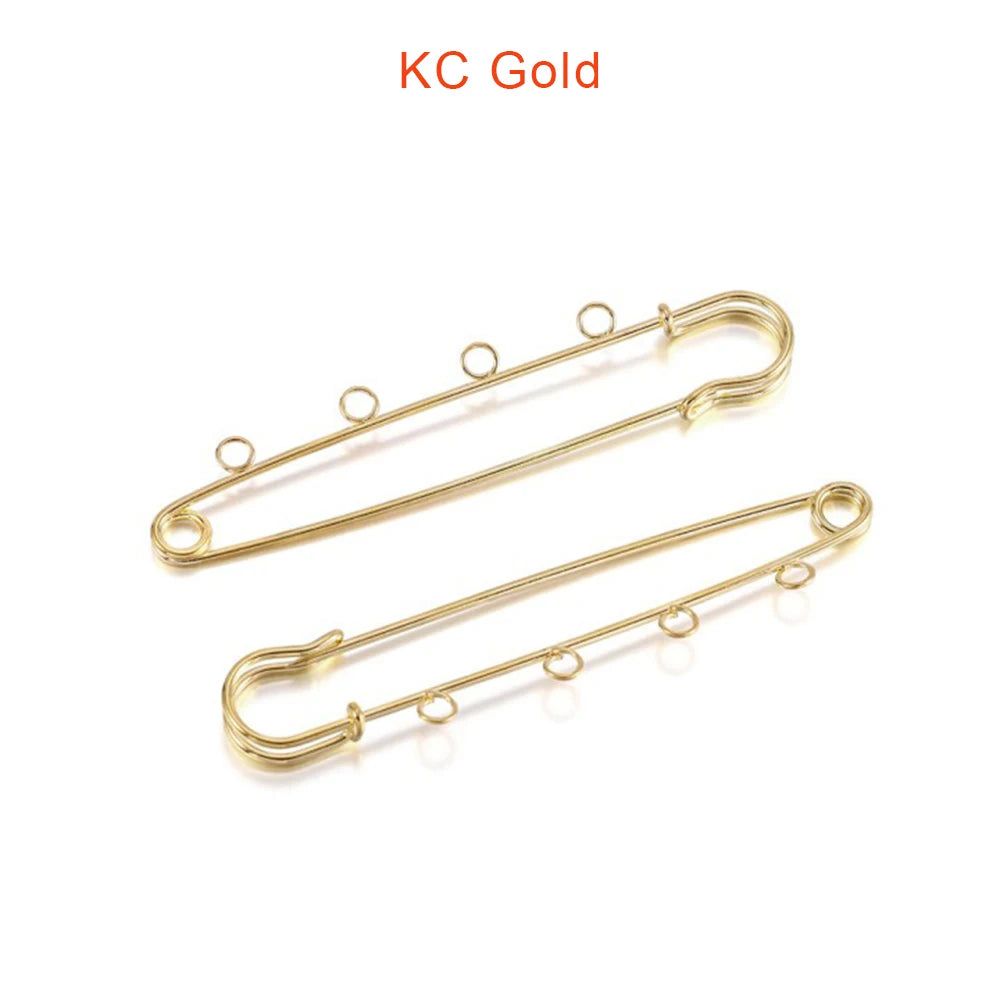 Safety Pins Brooch Blank Base Brooch Rings Pin DIY Jewelry Making Craft Supplies
