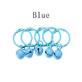 Keychain Findings Colorful Key Rings Circle With Bell Pendant DIY Jewelry Making