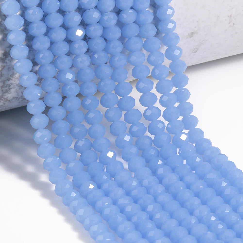 Glass Beads Faceted Round Multicolor Crystal-Style for DIY Jewelry Making