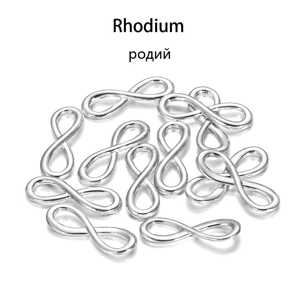 Infinity Connectors Metal Bracelet Necklace Charms DIY Jewelry Making