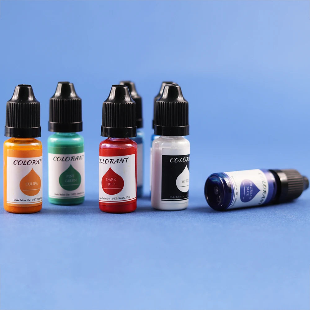 24 Color 10ml Candle Soap Pigment Liquid Colorant Resin Coloring Dye for DIY Candle Soap Epoxy Resin Mold Craft Making Pigments