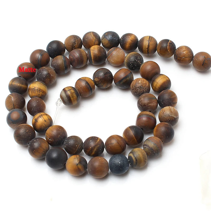 Stone Beads Yellow Tiger Eye Round Spacer Strand for DIY Jewelry Making