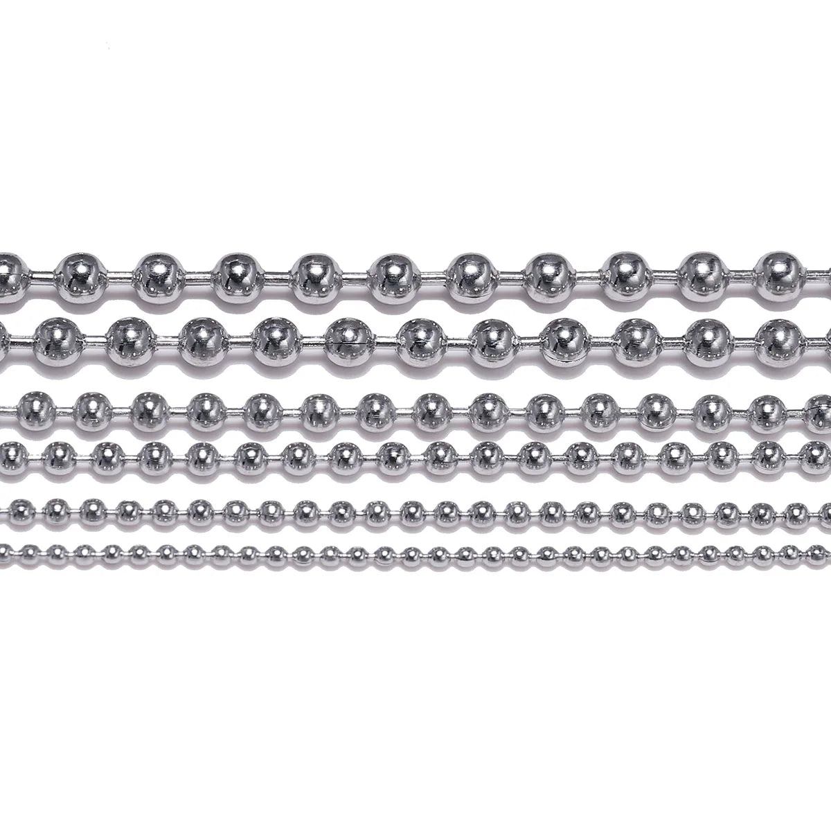 Metal Beads Stainless Steel Ball Chains Necklaces Dia for DIY Jewelry Making