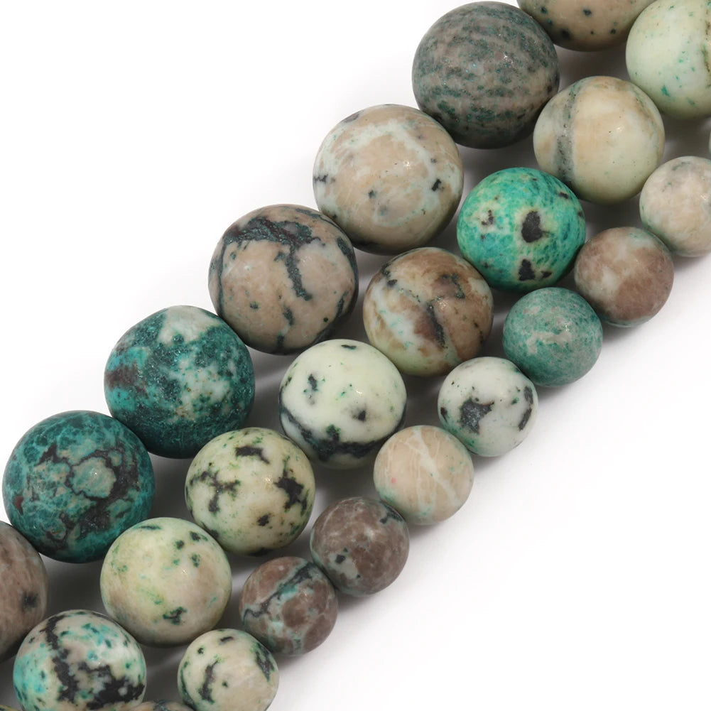 Stone Beads Round Turquoise Howlite Jasper Styles for DIY Jewelry Making