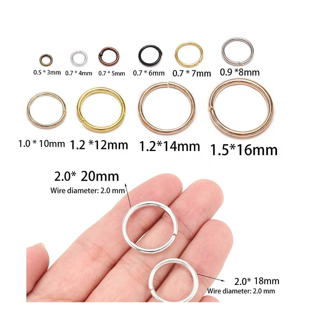 Jump Rings Open Single Loops Split Necklace Bracelet DIY Jewelry Making
