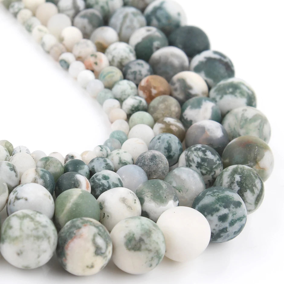Stone Beads Matte Round Picture Jasper-Style for DIY Jewelry Making Craft Beads