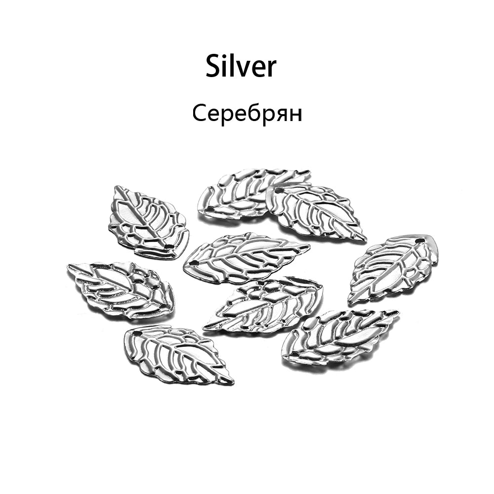 Earring Components Goldcolor Metal Charms Leaf Shape Earrings DIY Jewelry Making