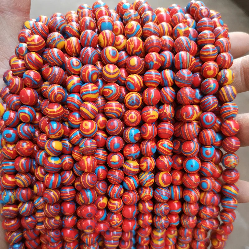 Stone Beads Round Turquoise Howlite Jasper Styles for DIY Jewelry Making