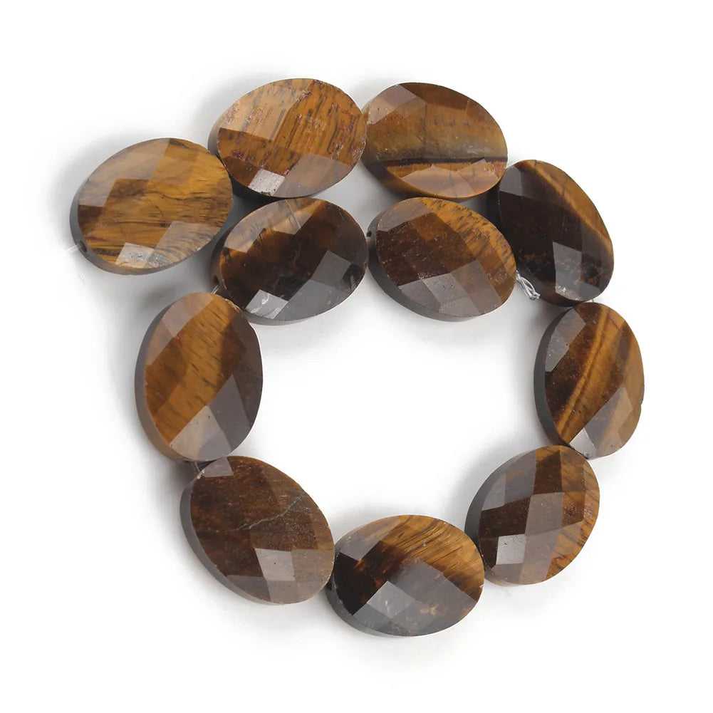 Stone Beads Faceted Oval Jade Agate Styles for DIY Jewelry Making Craft Beads