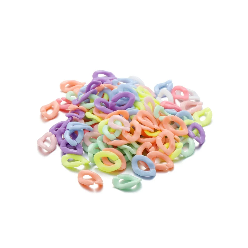 Acrylic Chain Links Colorful Twisted Necklace Parts DIY Jewelry Making