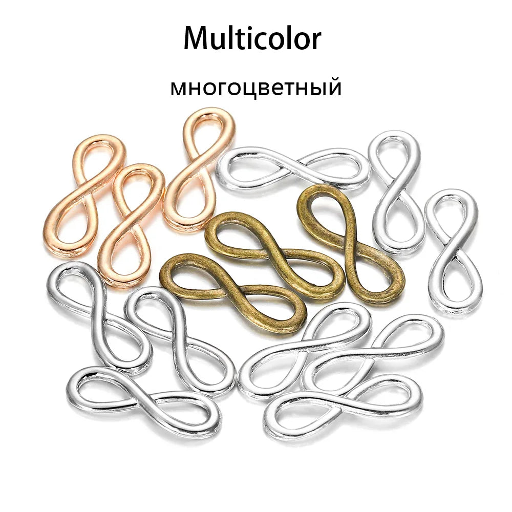 Infinity Connectors Metal Bracelet Necklace Charms DIY Jewelry Making