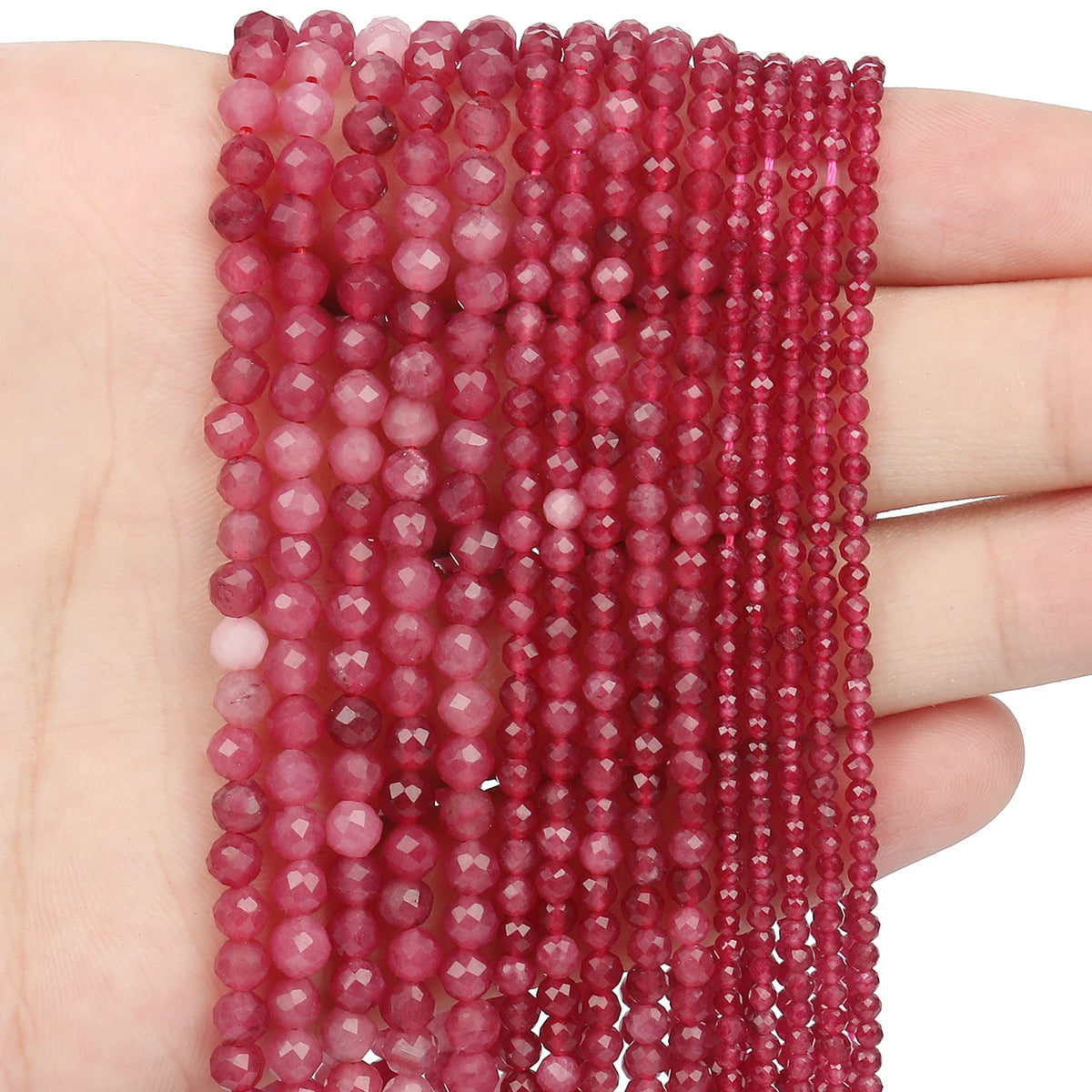 Stone Beads Tiny Faceted White Moonstone-Style for DIY Jewelry Making