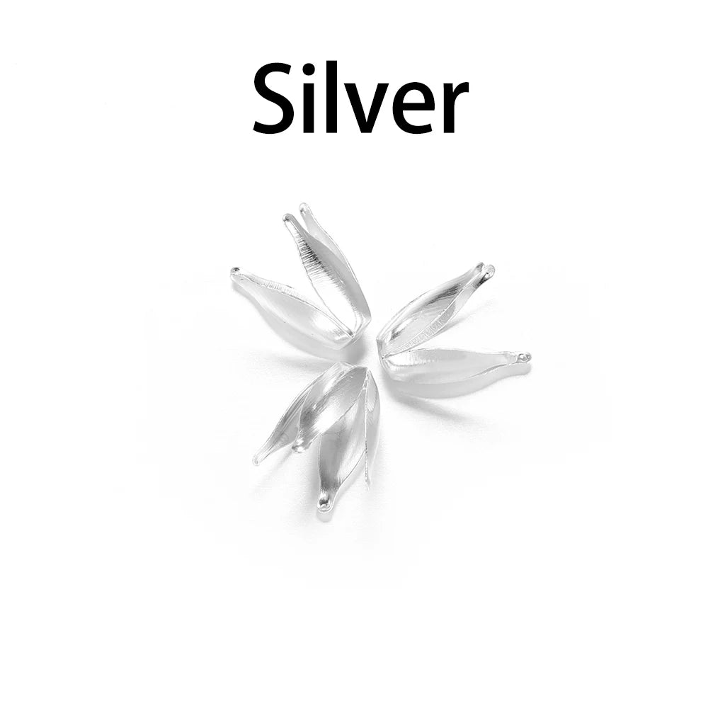 Jewelry Findings Retro Flower Cap End Caps Charms Four leaves DIY Jewelry Making