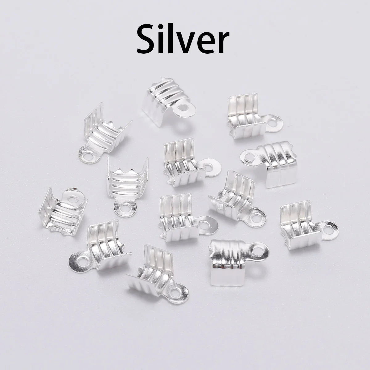 Cord End Caps Metal Crimp Necklace Connectors DIY Jewelry Making Craft Supplies