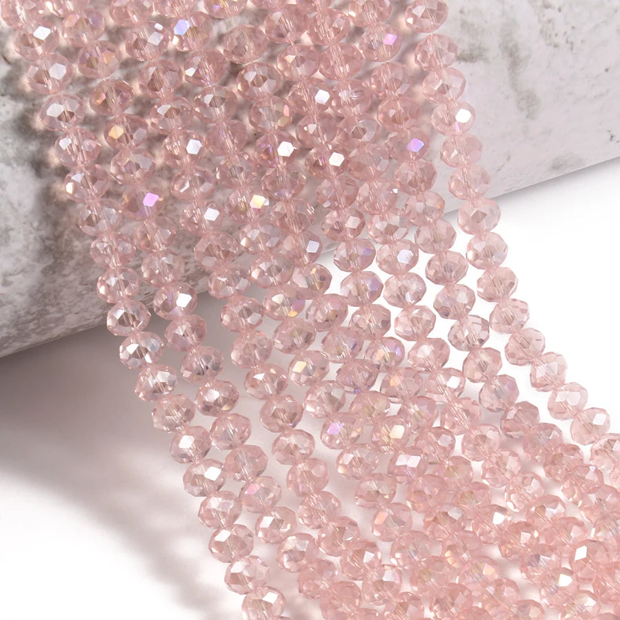 Glass Beads Faceted Round Multicolor Crystal-Style for DIY Jewelry Making