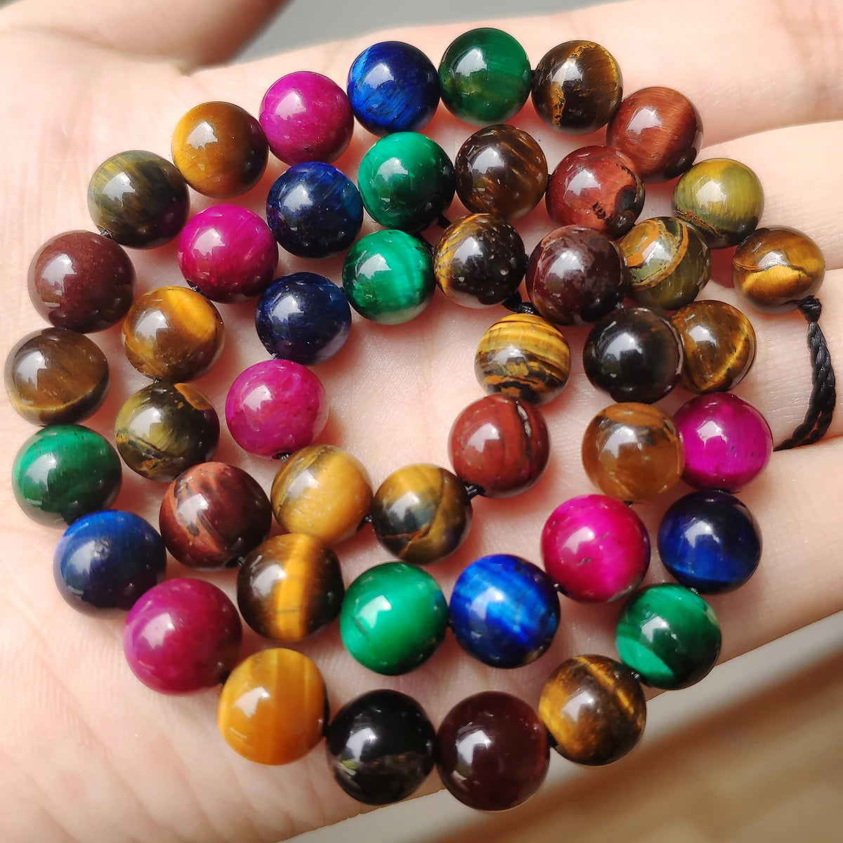 Stone Beads Yellow Tiger Eye Round Spacer Strand for DIY Jewelry Making