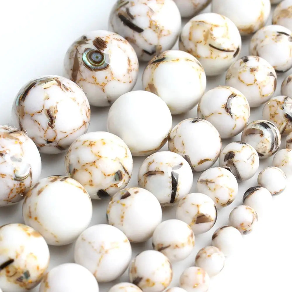Stone Beads Round Turquoise Howlite Jasper Styles for DIY Jewelry Making