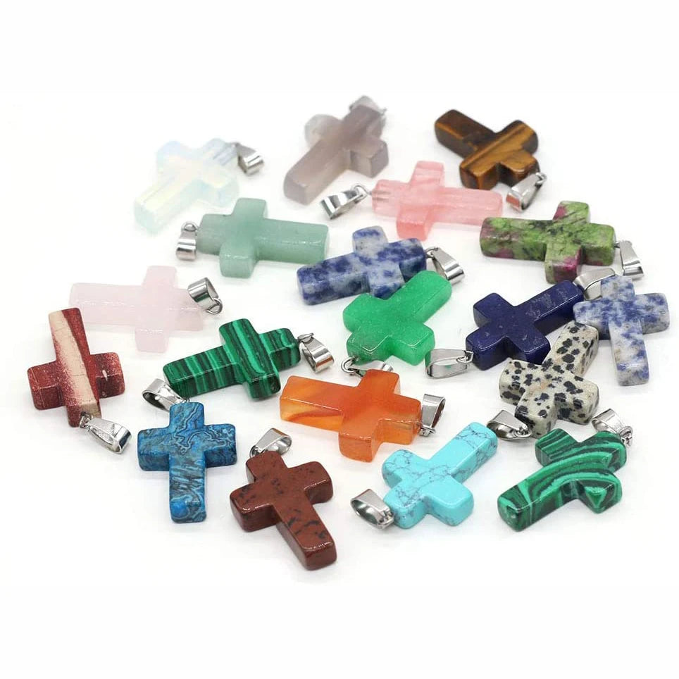 Stone Pendants Water-Drop Mixed Style Charms DIY Jewelry Making Craft Supplies