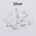 Cord End Caps Metal Crimp Necklace Connectors DIY Jewelry Making Craft Supplies