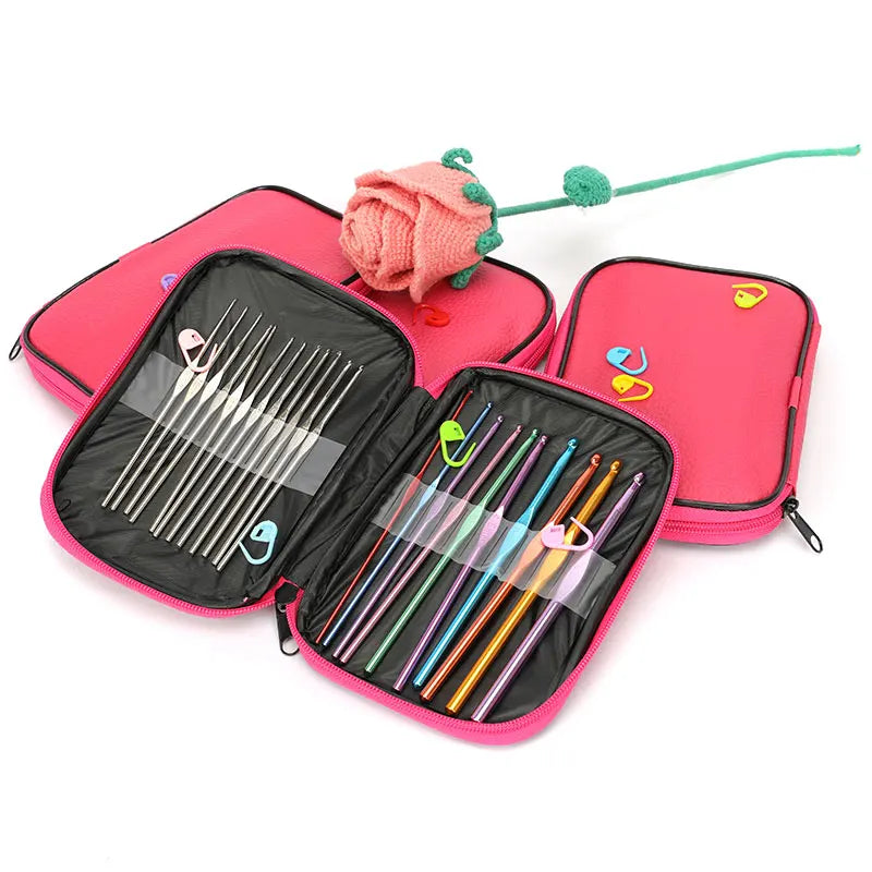 Crochet Tool Set, Hooks & Needlecraft Accessories for Handmade Yarn Crafts