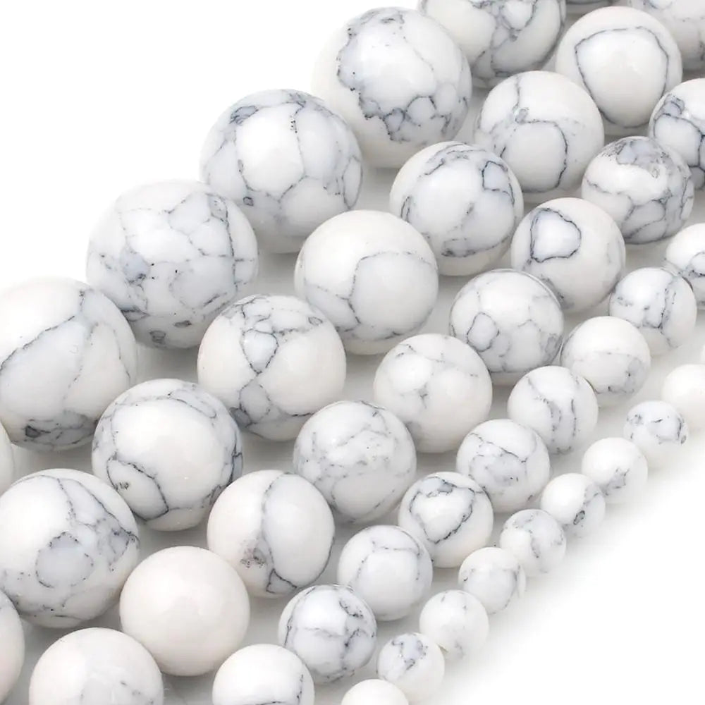 Stone Beads Round Turquoise Howlite Jasper Styles for DIY Jewelry Making