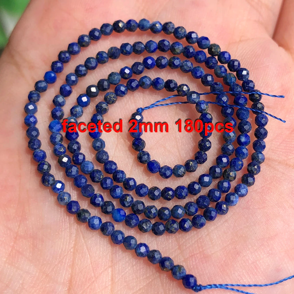 Stone Beads Faceted Blue Lapis Lazuli-Style Rondelle for DIY Jewelry Making